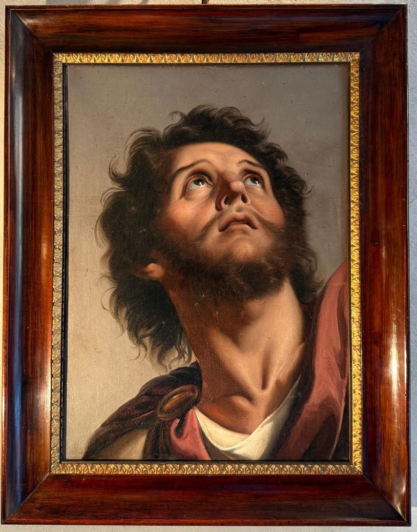 Pintura al óleo que representa a San Juan Evangelista en éxtasis, primera mitad del siglo XIX.